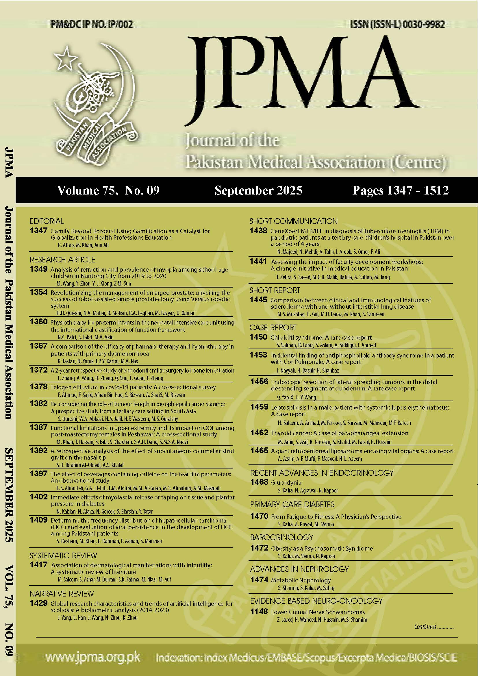 					View Vol. 75 No. 09 (2025): SEPTEMBER 
				