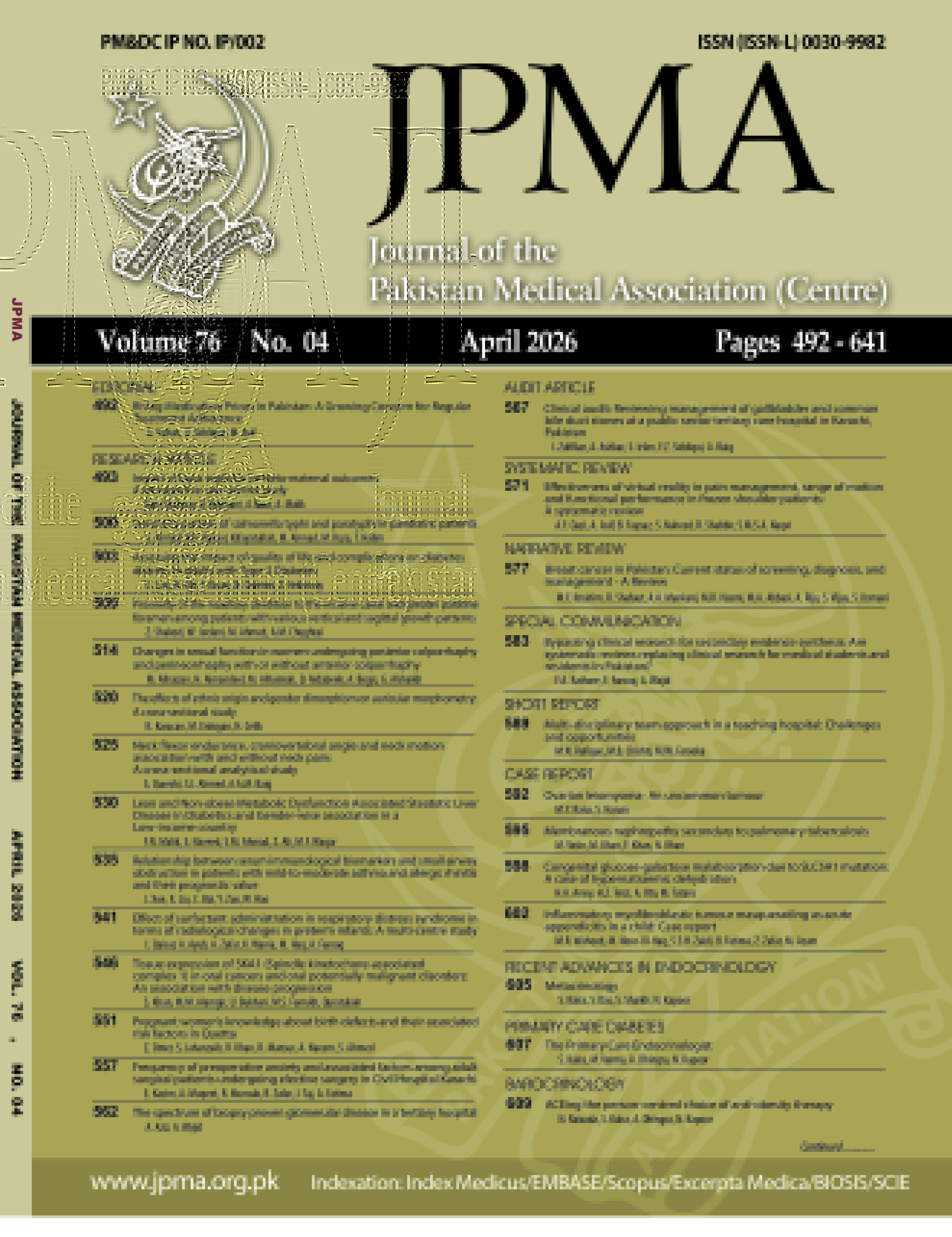 					View Vol. 76 No. 04 (2026): APRIL
				